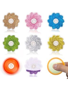 Fidget Spinner Set 9 Pack Glitter Sensory Toys New